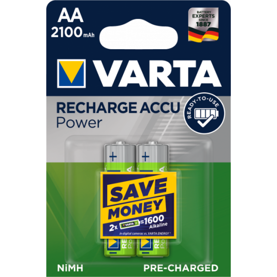 Акумулятор VARTA RECHARGEABLE ACCU AA 2100mAh BLI 4 NI-MH (READY 2 USE) (56706101404)