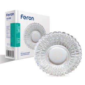 Встраиваемый светильник Feron 7312B с LED подсветкой (5312)
