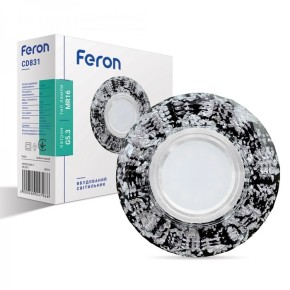 Встраиваемый светильник Feron CD831 с LED подсветкой (6742)