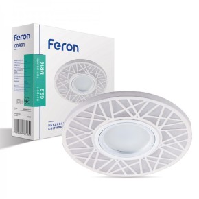 Встраиваемый светильник Feron CD991 с LED подсветкой (6747)