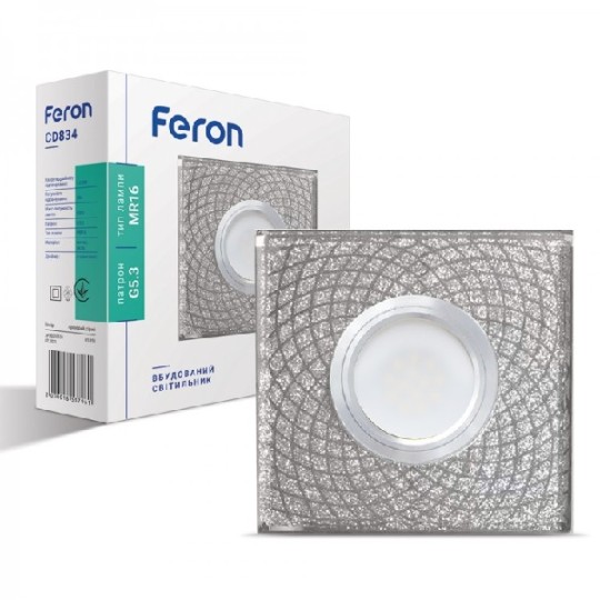 Светильник встроенный Feron CD834 с LED подсветкой (7434)