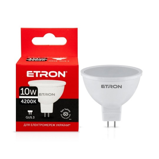 Лампа світлодіодна Etron 10W 4200K GU5.3 MR16 (1-ELP-860)