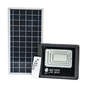 Прожектор на сонячній панелі SMD LED 25W 6400K 465Lm 120° IP65 Tiger-25 чорний корпус пластик