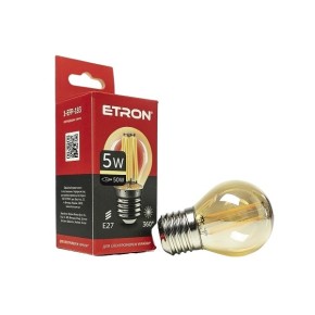 Лампа світлодіодна Etron Filament Power G45 E27 5W 2700K (1-EFP-183)