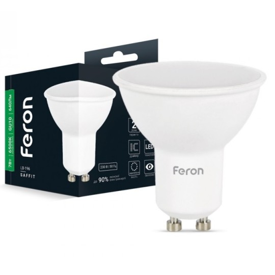Світлодіодна лампа Feron LB-196 GU10 6500K (7539)