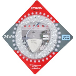 Модуль светодиодный ETRON 1-EMP-274 24W Matrix 5000K IP20 круг 180 мм