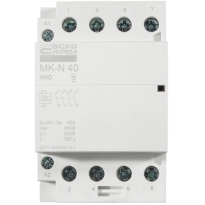 Модульний контактор Аско MK-N 4P 40A 4NO 220V A0040030033