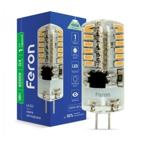 Лампа свiтлодiодна Feron LB-522 3W G4 4000K (4744)