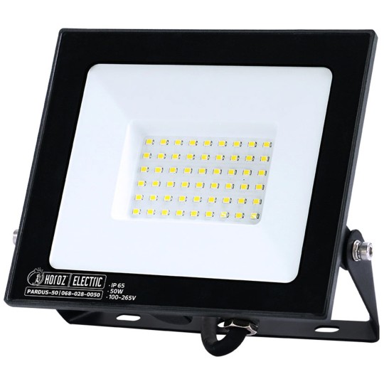 Прожектор светодиодный Horoz Electric SMD LED 50W 6400K 4500Lm Pardus-50 черный (068-028-0050)