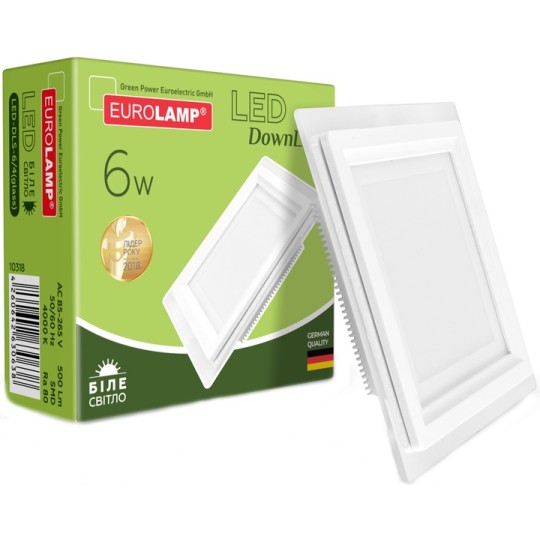 Світильник світлодіодний Eurolamp LED Glass Downlight 6W 4000K