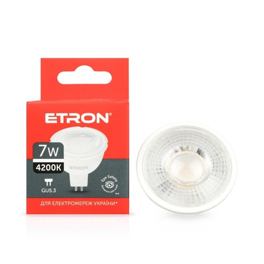 Лампа світлодіодна ETRON 1-ELP-854 7W 4200K GU5.3 MR16