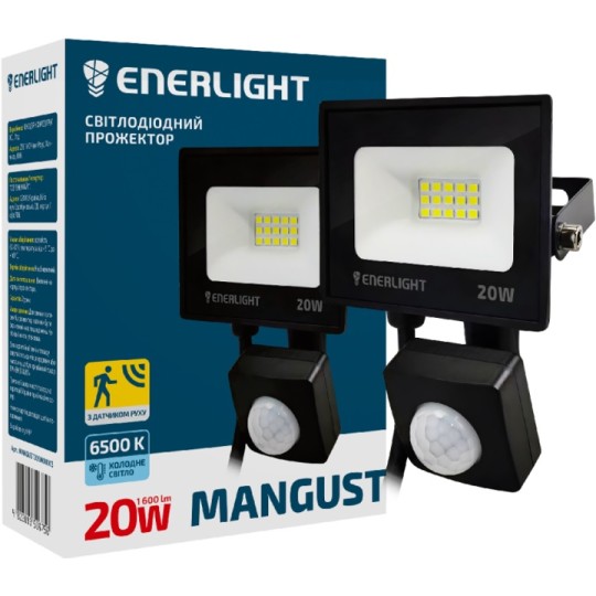 Прожектор світлодіодний ENERLIGHT MANGUST 20Вт 6500K