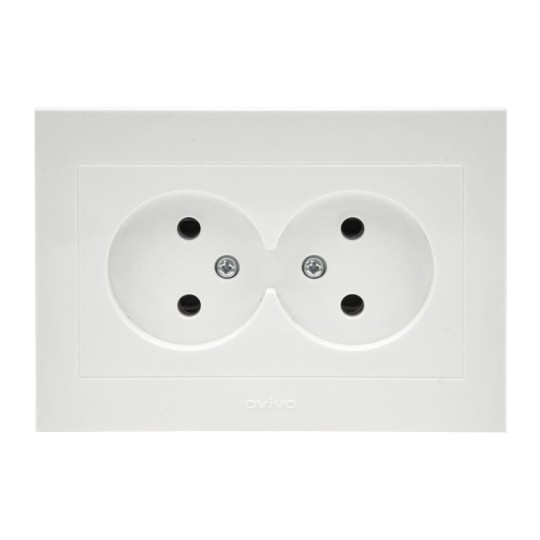 Розетка двойная Ovivo Grano (400-010300-908)