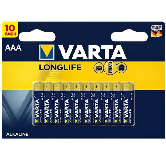 Батарейка VARTA LONGLIFE AAA BLI 10 ALKALINE (4103101461)