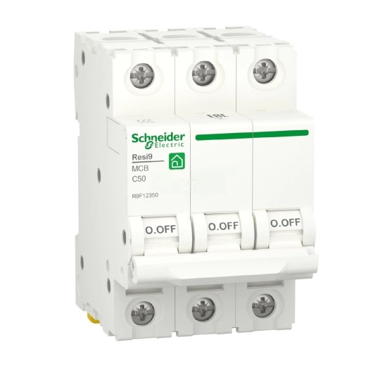 Автоматичний вимикач Schneider Electric Resi9 6kA 3P 50A C R9F12350 (90018543)