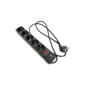 Мережевий фільтр КРЕТ 5 гнізд 1.5 м USB чорний (25574)