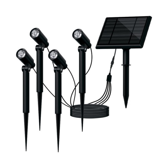 Светильник садово-парковый EUROLAMP на солнечных панелях 3.5W 5V 6500K IP54 4 штуки (LED-3,5W/6500K-4(S))