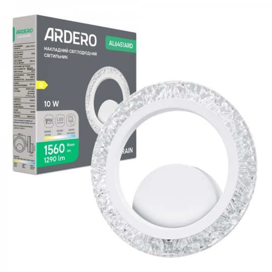 Бра настінне світлодіодне Ardero Rain AL6451ARD білий (8610)