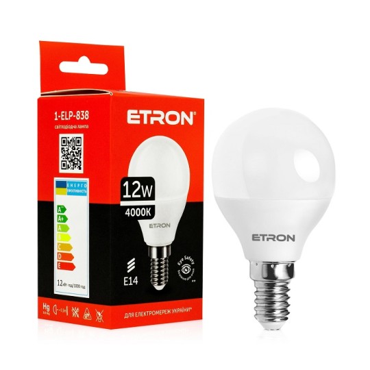 Лампа світлодіодна Etron 12 W E14 (1-ELP-838)