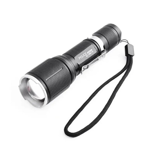Ліхтарик 1860-T6 ЗП 220V/12V 1x18650 zoom Box