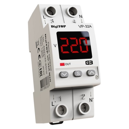 Реле нaпруги DigiTOP VP-32A M2R 2P
