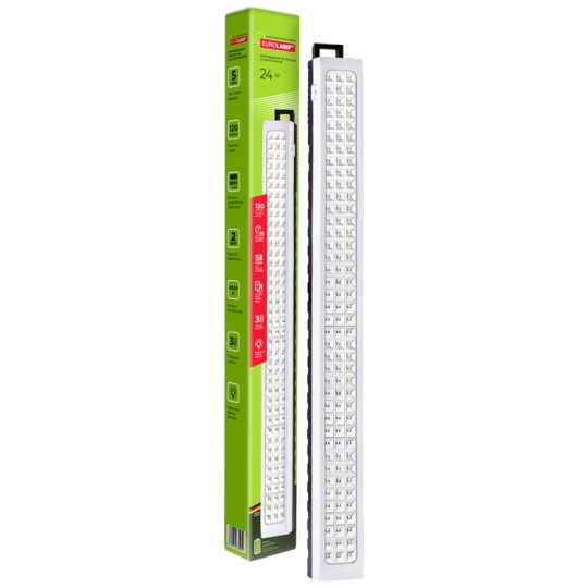 Cвітильник cвітлодіодний Eurolamp аварійний з акумулятором 24 W 120 SMD (EM-120SMD/24W)
