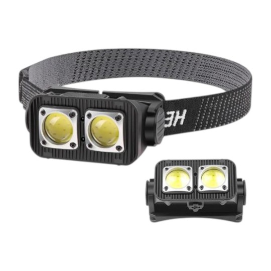 Фонарь налобный K372/L-31-2COB Motion Sensor White+Red