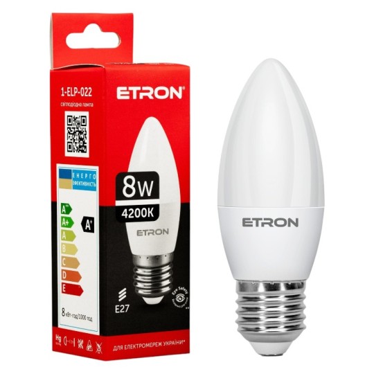 Лампа світлодіодна Etron 8 W E27 (1-ELP-022)