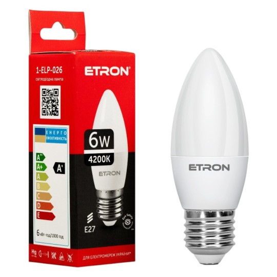 Лампа светодиодная Etron 6 W E27 (1-ELP-026)