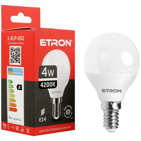 Лампа світлодіодна Etron 4 W E14 (1-ELP-052)