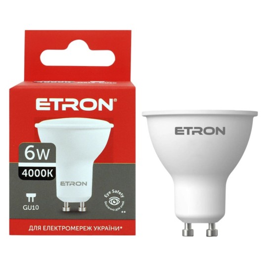 Лампа світлодіодна Etron 6 W GU10 (1-ELP-848)