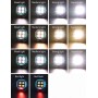 Фонарь W894-1-4COB White+Yellow 5SMD Red