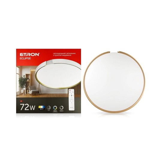 Світильник світлодіодний Etron Smart ECLIPSE 1-ESP-2059 72W gold&white