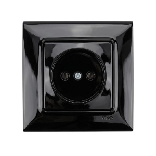 Розетка одинарная Viko Linnera S Черная (91402007)