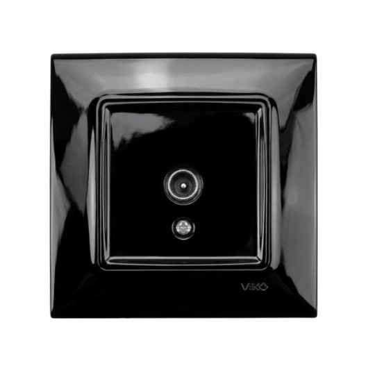Розетка TV конечная Viko Linnera S Черная (91402010)