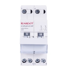 Вимикач E.Next на DIN-рейку на три положення e.is.3 pro 2.40 2p.40A (p008024)