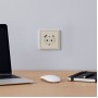 Розетка одинарна Ardero Soft із USB-A та Type-C шампань ER123USB-C (8680)