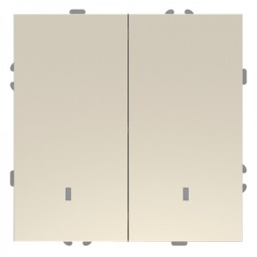 Выключатель двухклавишный Ardero Soft 10А с подсветкой шампань EV112L-C (8731)