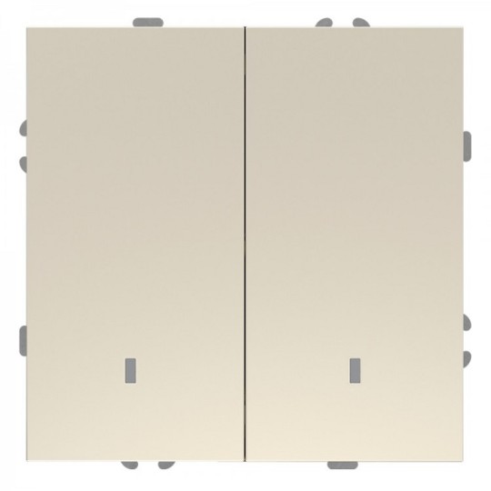 Выключатель двухклавишный Ardero Soft 10А с подсветкой шампань EV112L-C (8731)