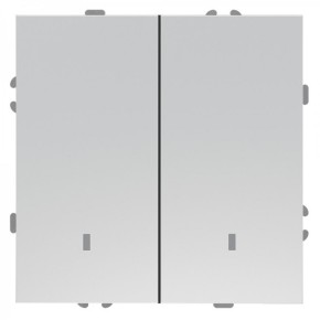 Выключатель двухклавишный Ardero Soft 10А с подсветкой серебро EV112L-S (8721)