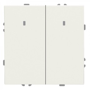 Выключатель двухклавишный Ardero Soft 10А с подсветкой белый EV112L-W (8691)