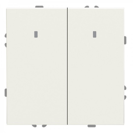Выключатель двухклавишный Ardero Soft 10А с подсветкой белый EV112L-W (8691)