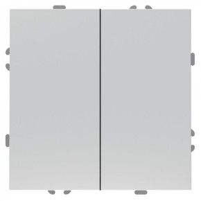 Выключатель двухклавишный Ardero Soft 10А серебро EV112V-S (8716)