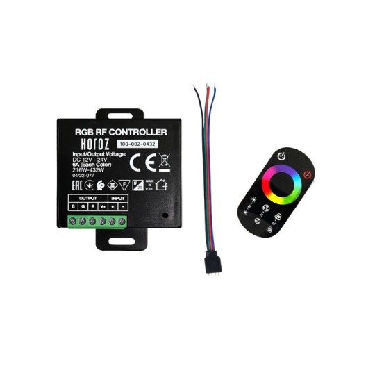 Контроллер Horoz Electric RGB для ленты LED 216-432W 12V-24V IP20 6A
