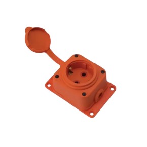 Колодка одинарна Horoz Electric 16A 250V помаранчева (800-401-006)