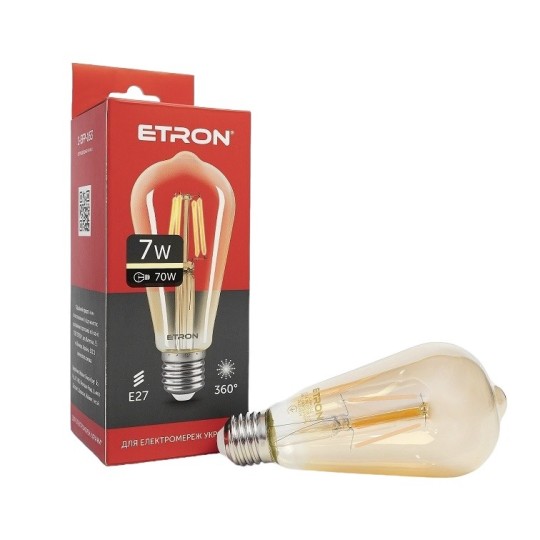 Лампа світлодіодна Etron Filament Power ST64 E27 7W 3000K (1-EFP-163)