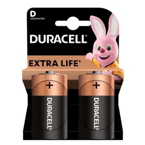Щелочные батарейки Duracell D, 2 шт. в упаковке