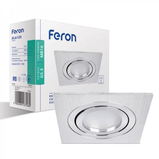 Светильник точечный Feron DL6120 серебро (5593)