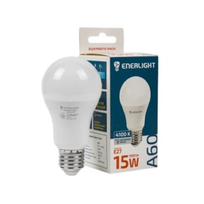 Светодиодная лампа ENERLIGHT A60 15Вт 4100K E27