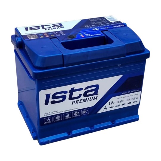 Автомобільний акумулятор  Ista Premium 60Ah 600A R+ (L2)